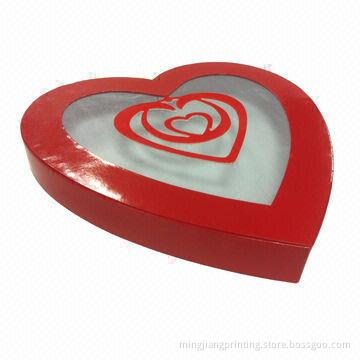 PET Window Heart Shape Chocolate Box, Different Colors, Sizes Available